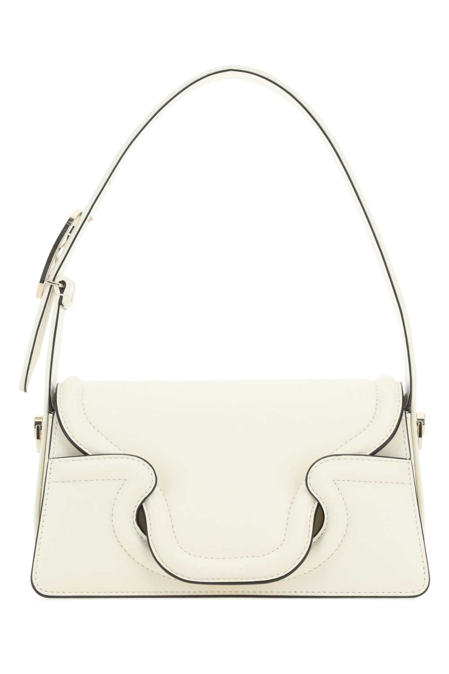 Valentino Garavani Exterior: 100% Leather; Lining: 100% Leather; Finishing: Platinum shoulder bag in white