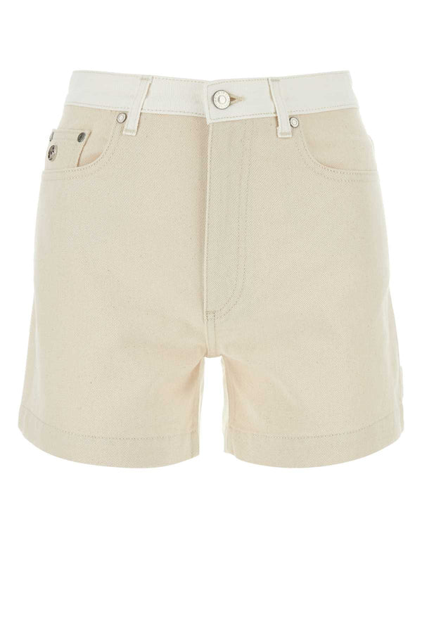 Stella McCartney 100% Cotton denim shorts in white