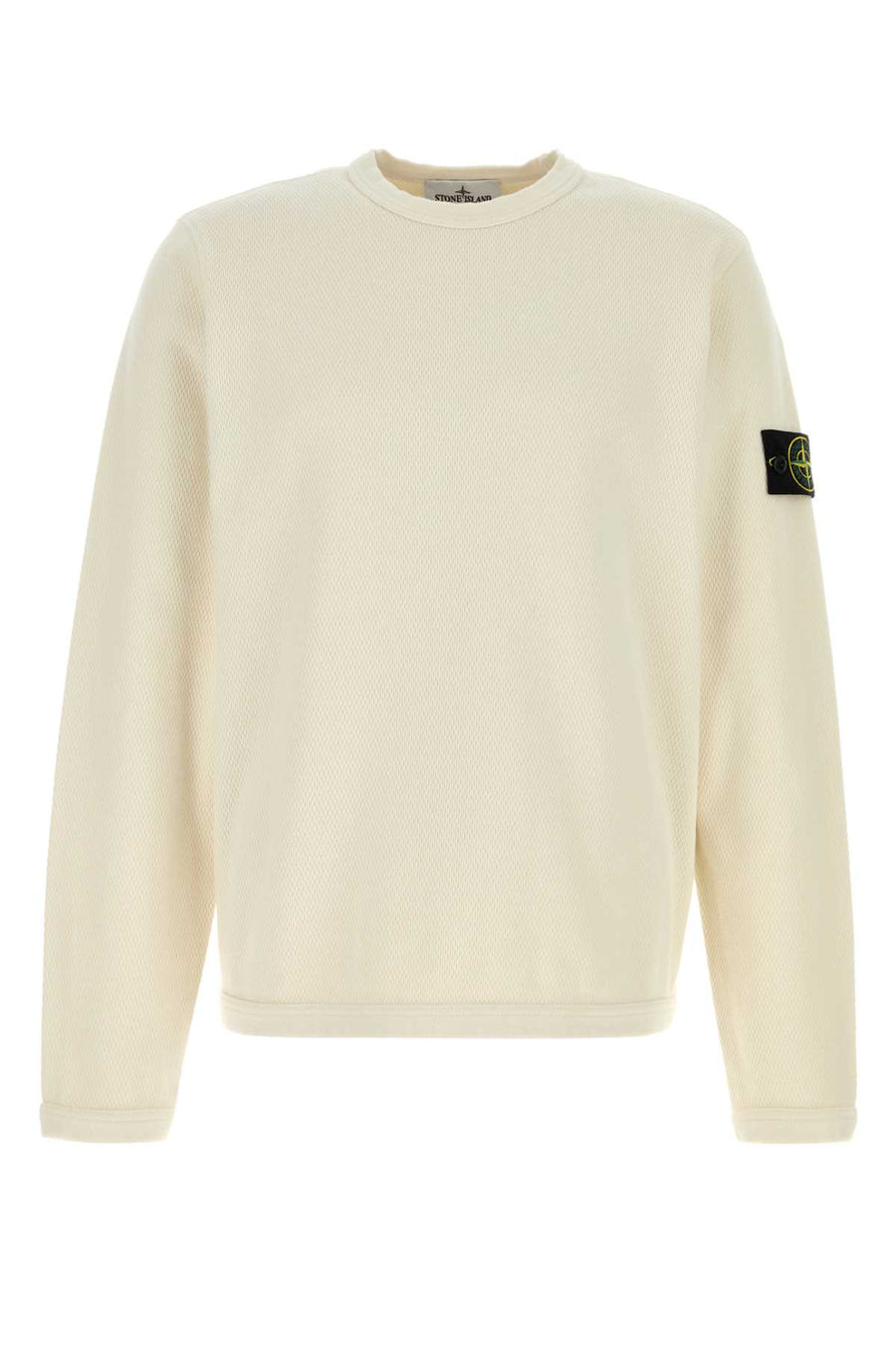 Stone Island 100% Cotton sweatshirt in ivory