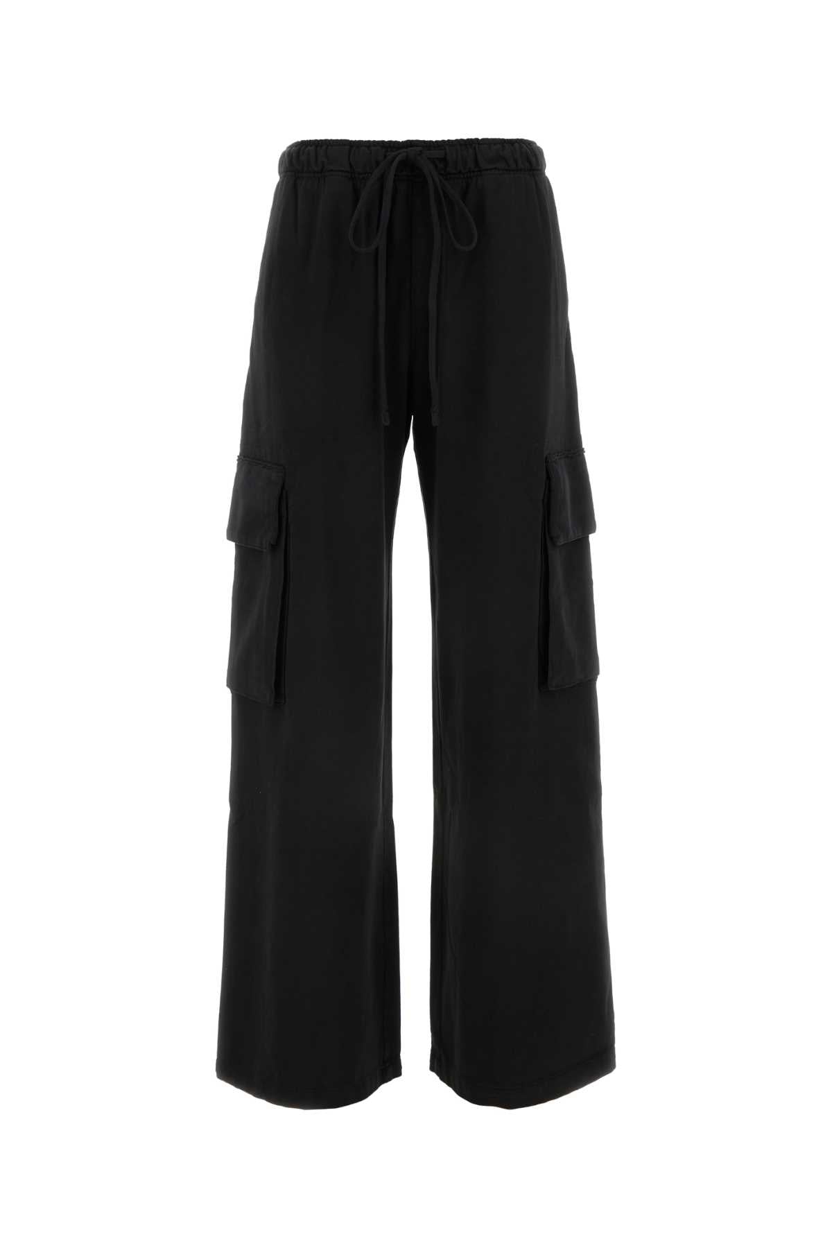 Black Cotton Joggers 1010 Exterior: Pantaloni