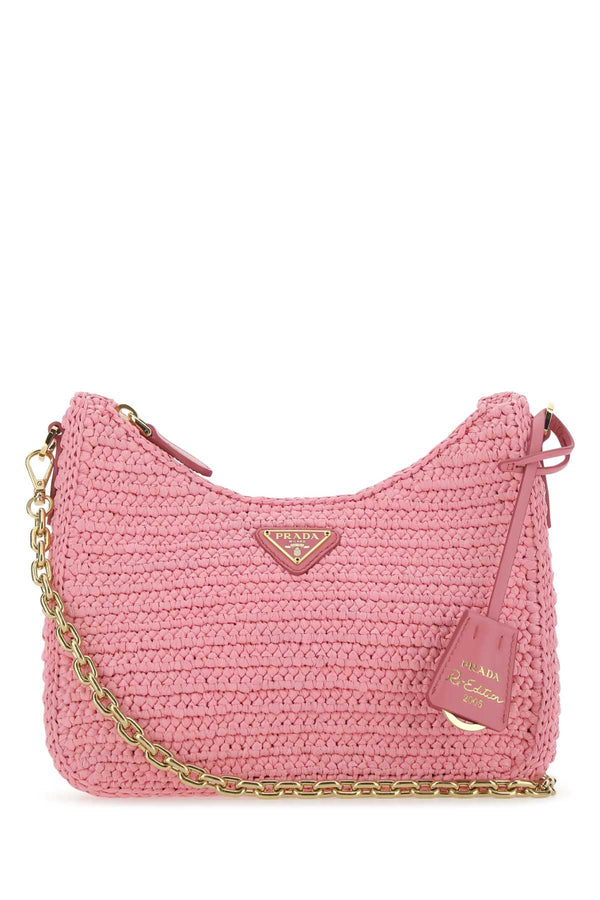Prada 100% vitello (calf leather) shoulder bag in pink