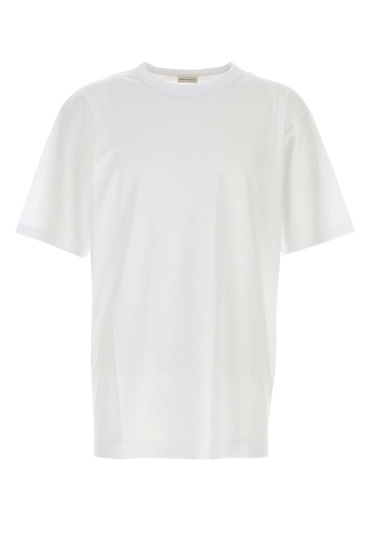 White Cotton Herr Oversize T-Shirt Exterior