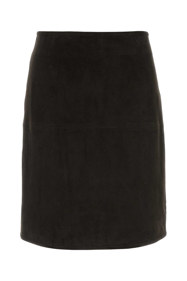 Dark Brown Suede Engel Skirt Darkbrown Gonne