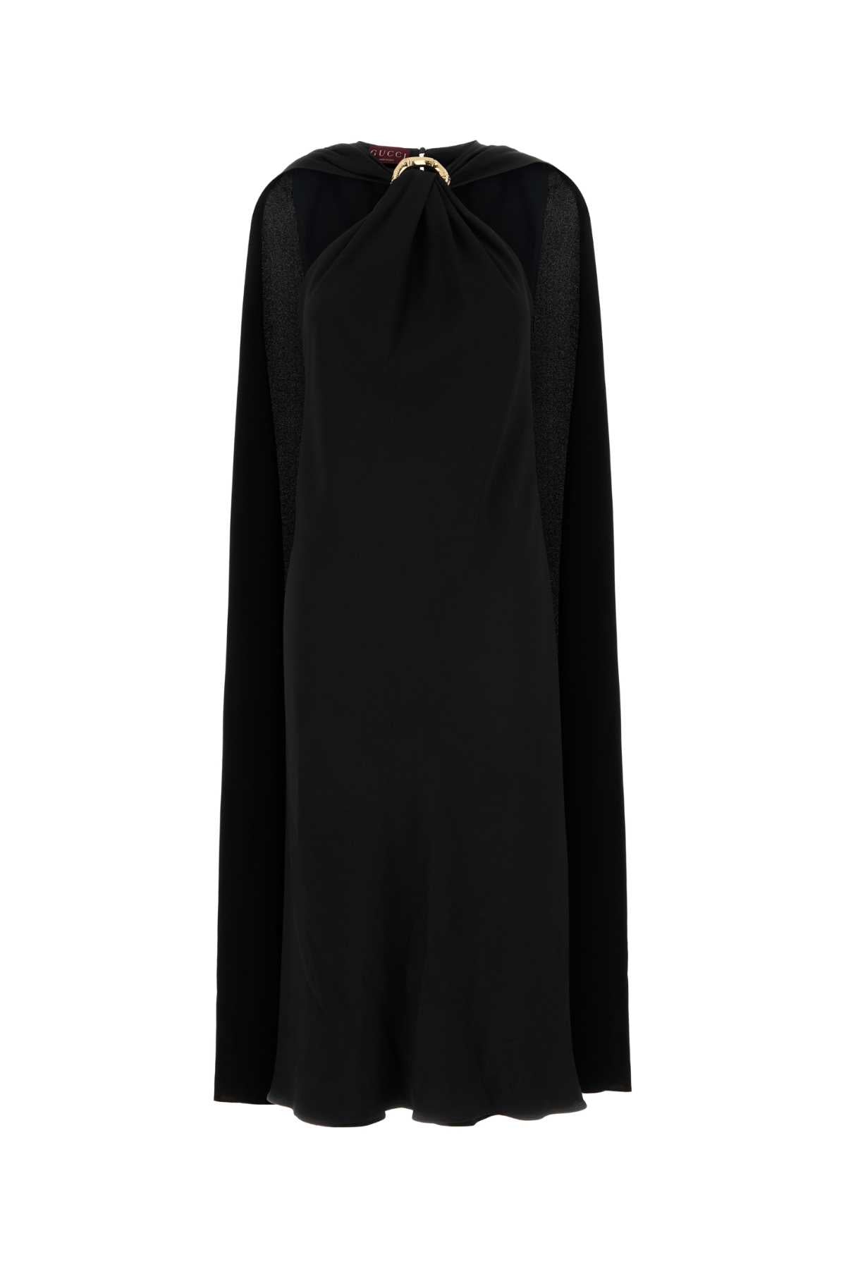 Black Crepe Dress Blackblack Abiti