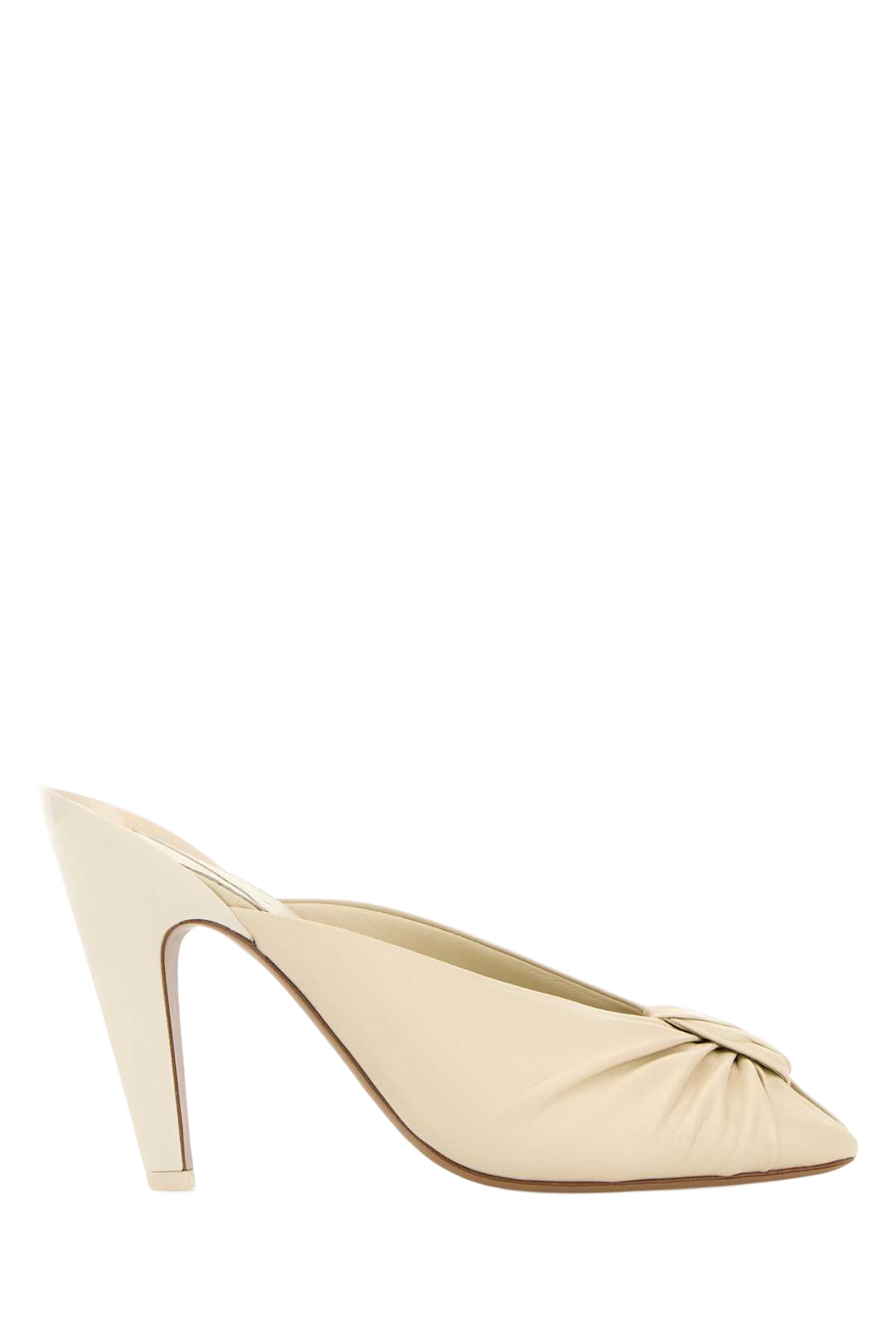 Ivory Leather Suzie Mules Softivory Scarpe Con Tacco