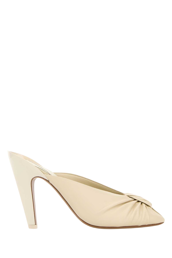 Ivory Leather Suzie Mules Softivory Scarpe Con Tacco