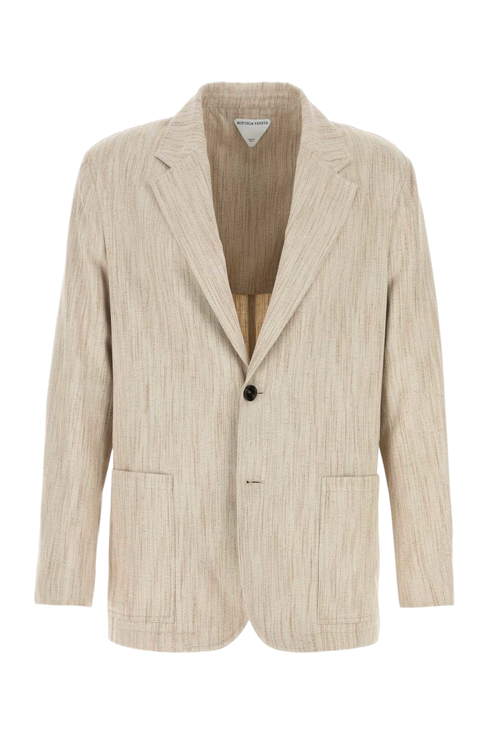 Melange Sand Viscose Blend Blazer Greyputty Giacche E Gilet