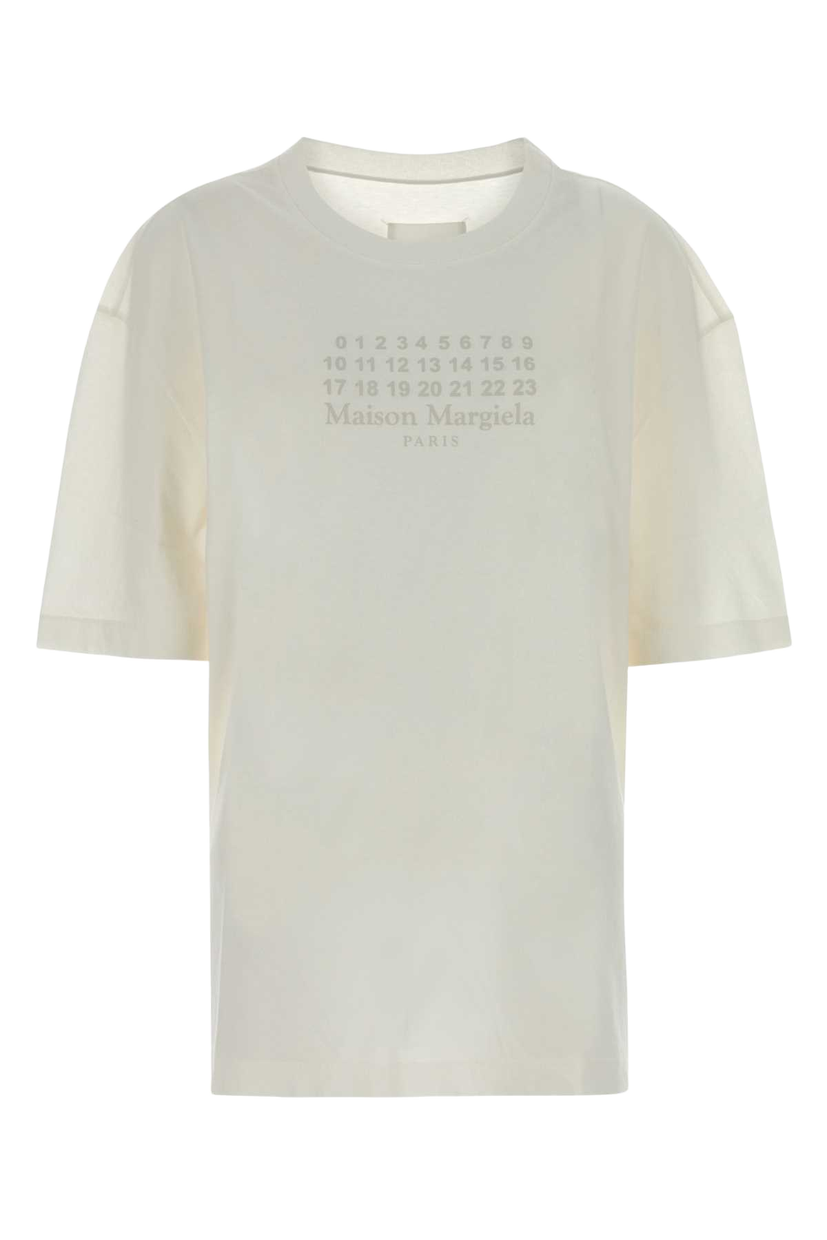 White Cotton Oversize T-Shirt Offwhite Exterior