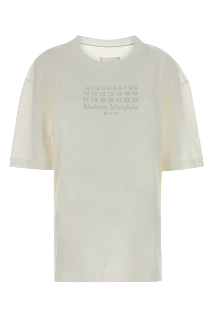White Cotton Oversize T-Shirt Offwhite Exterior