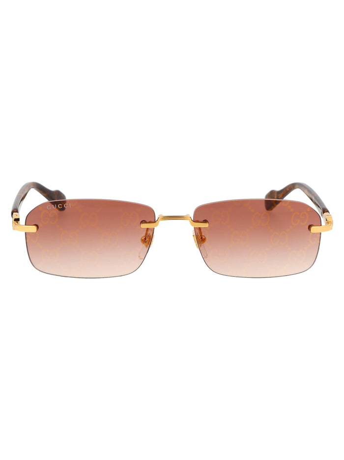 Gg1221s 004 Gold Yellow Red Metal Sunglasses