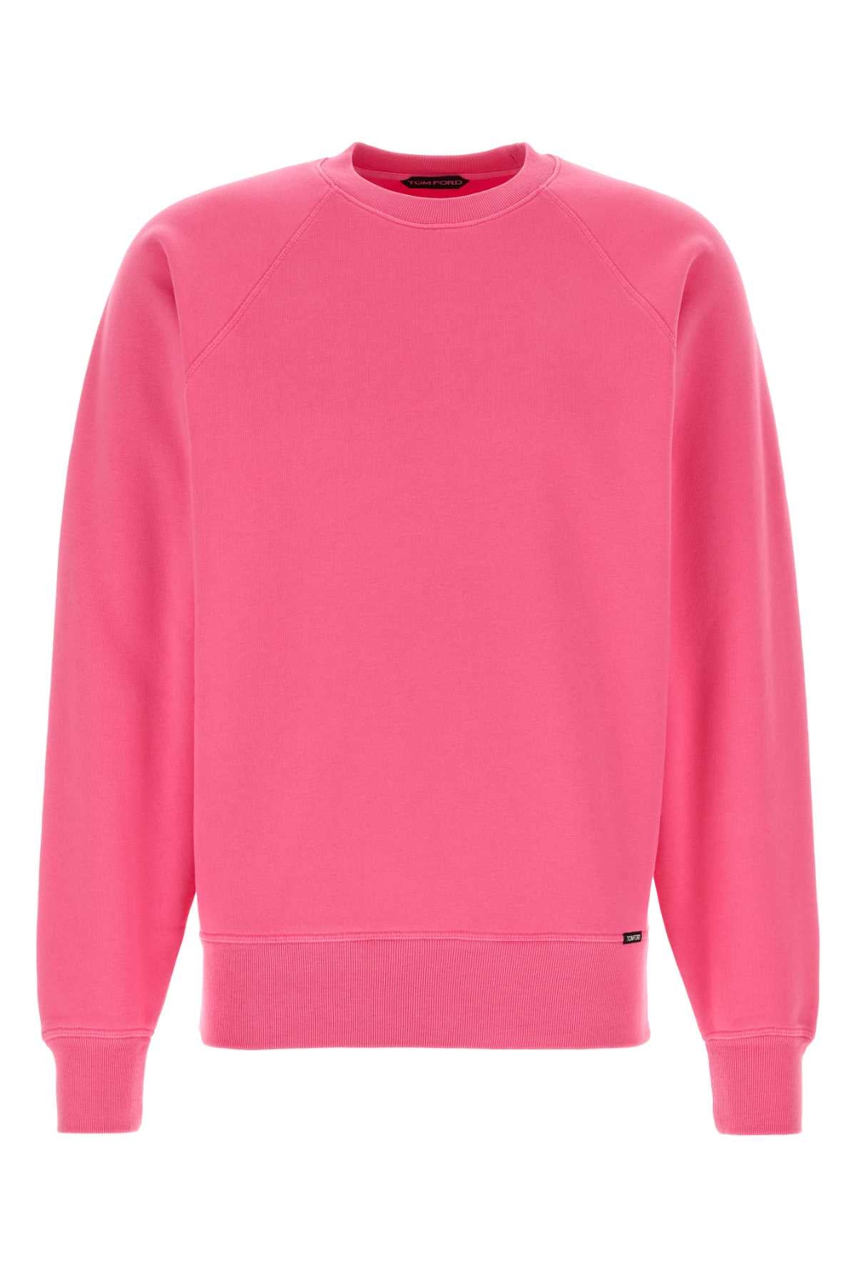 Fluo Pink Cotton Sweatshirt Fucsia Felpe