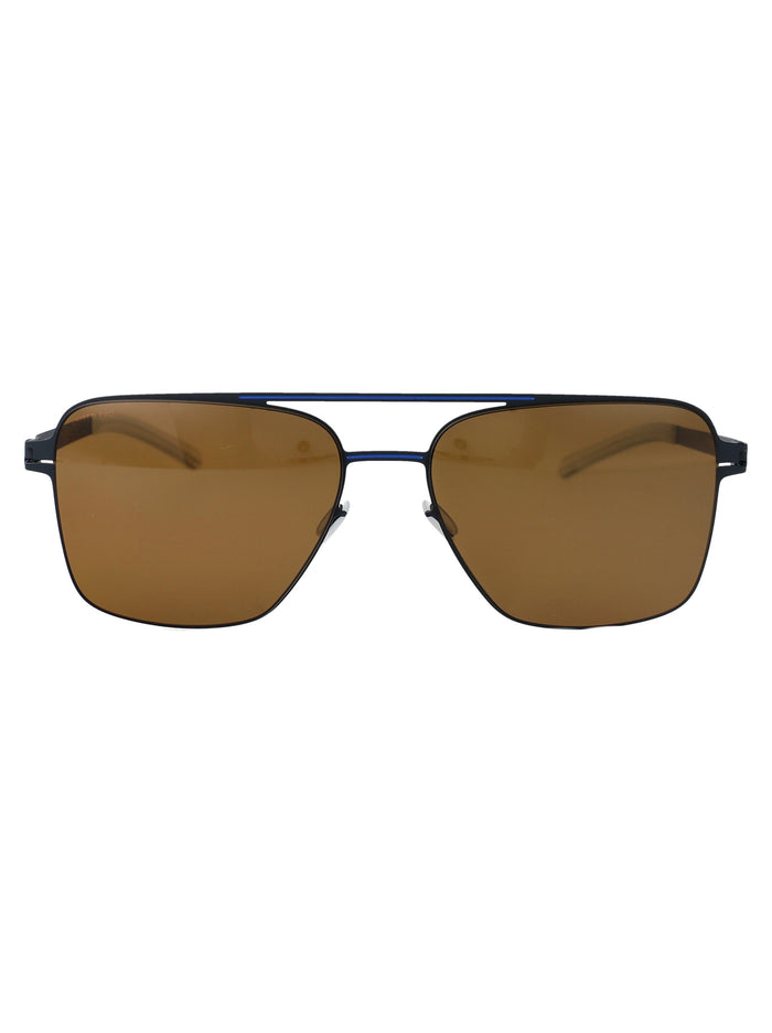 Bernie 514 Indigo/yale Blue Polpro Amber Brown Steel Sunglasses