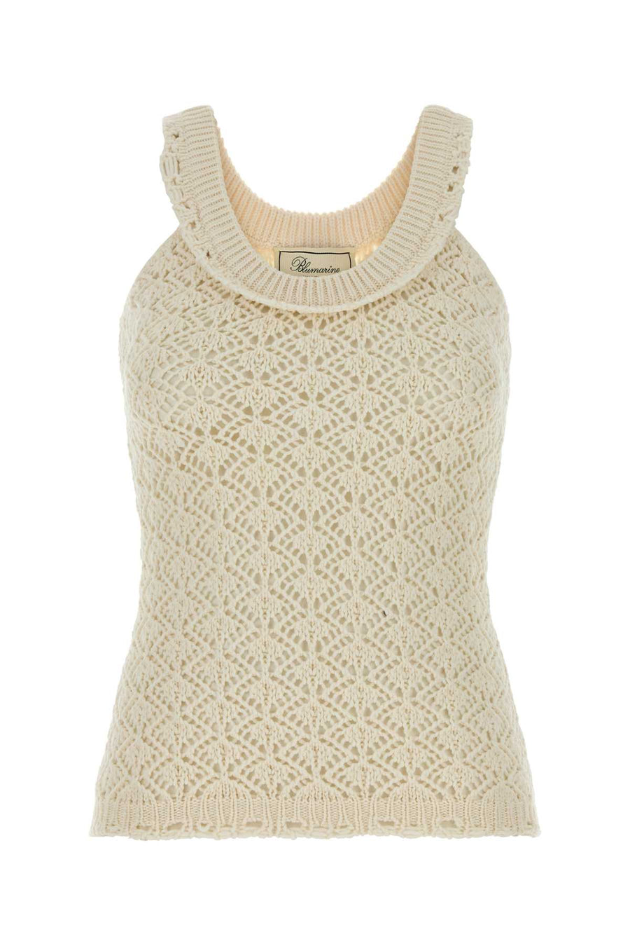 Blumarine 62% Cotton tank top in white