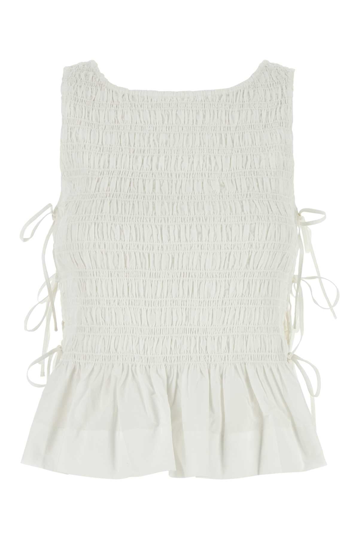 White Cotton Top Brightwhite Exterior: T-shirt