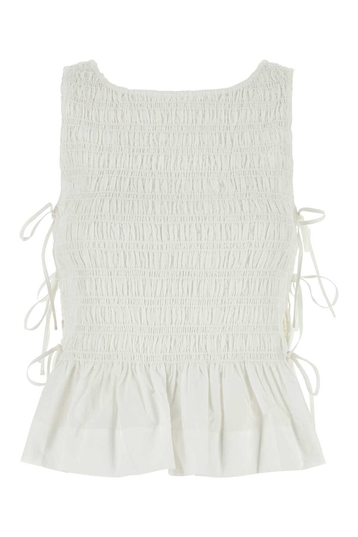 White Cotton Top Brightwhite Exterior: T-shirt