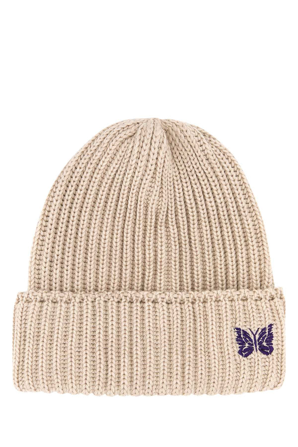 Needles Merino 100% Wool beanie in beige