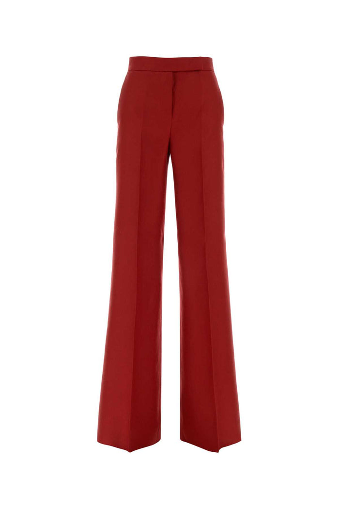 Red Linen Badesse Palazzo Pant Rosso Exterior: Pantaloni