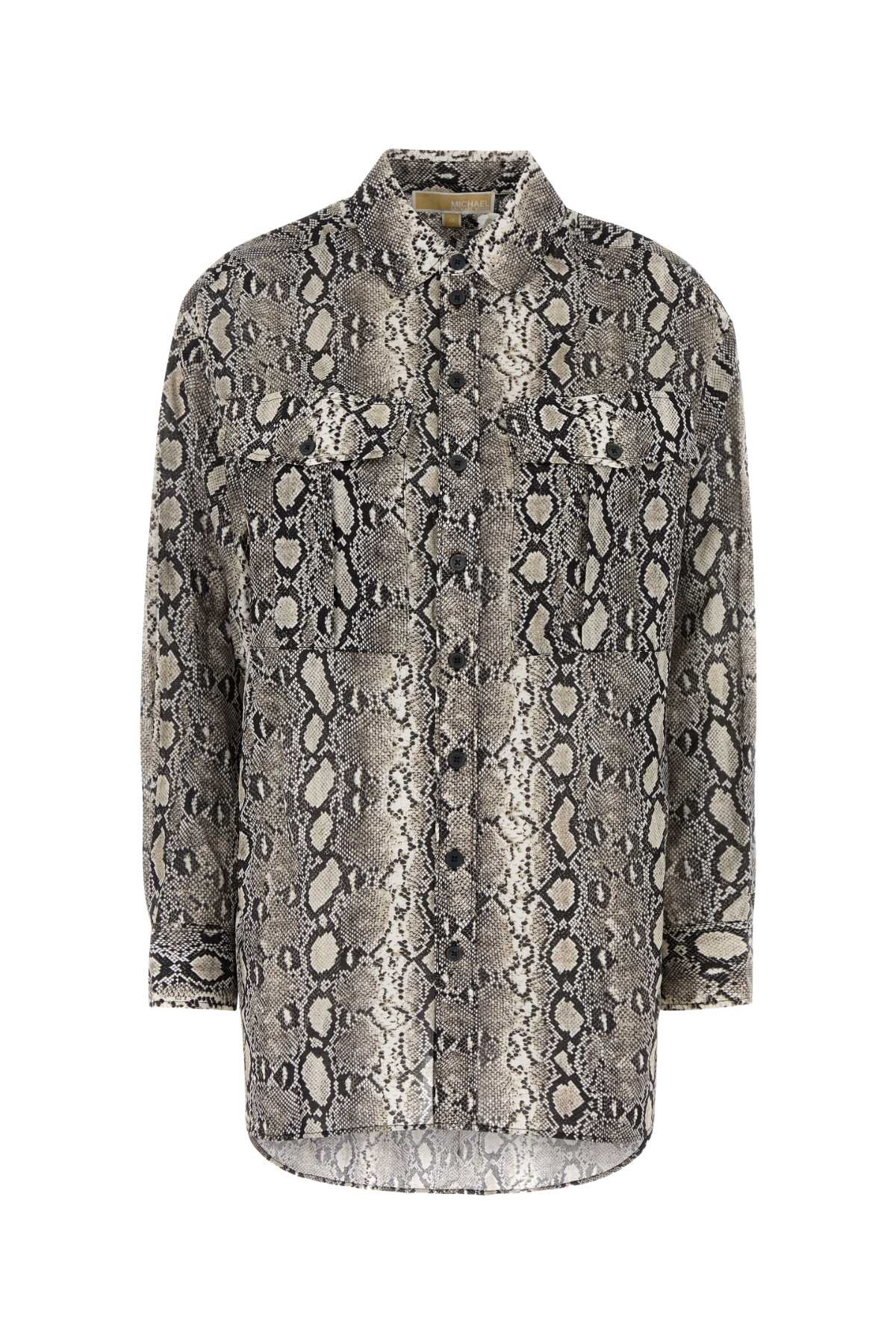 Printed Cotton Shirt Softecru Camicie