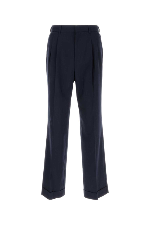 Casablanca Pleat 100% Virgin wool trousers in navy