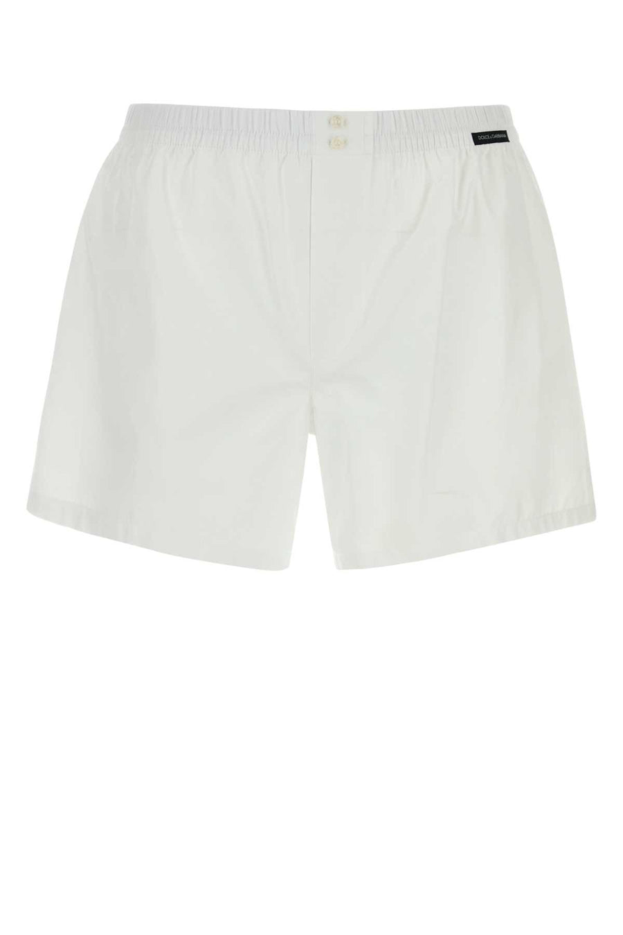 Dolce & Gabbana Exterior: 100% Cotton bermuda short in white