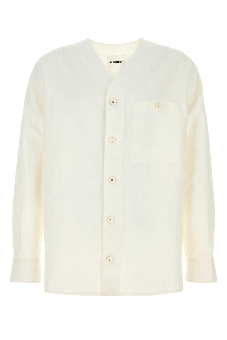Jil Sander 63% Linen shirt in white