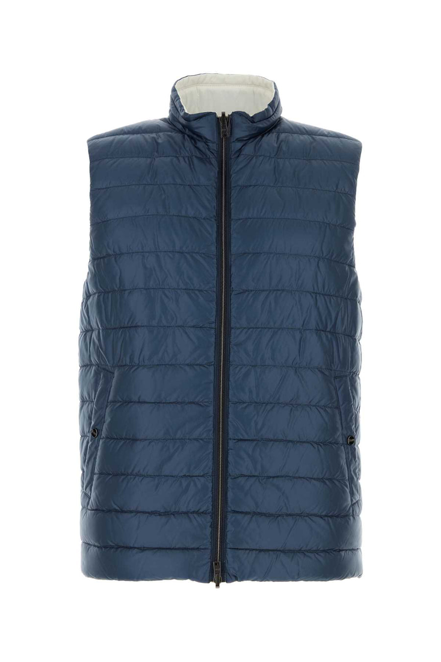 Herno Reversibile Exterior: 100% Nylon; Lining: 100% Nylon; Padded: 90% Down vest in navy