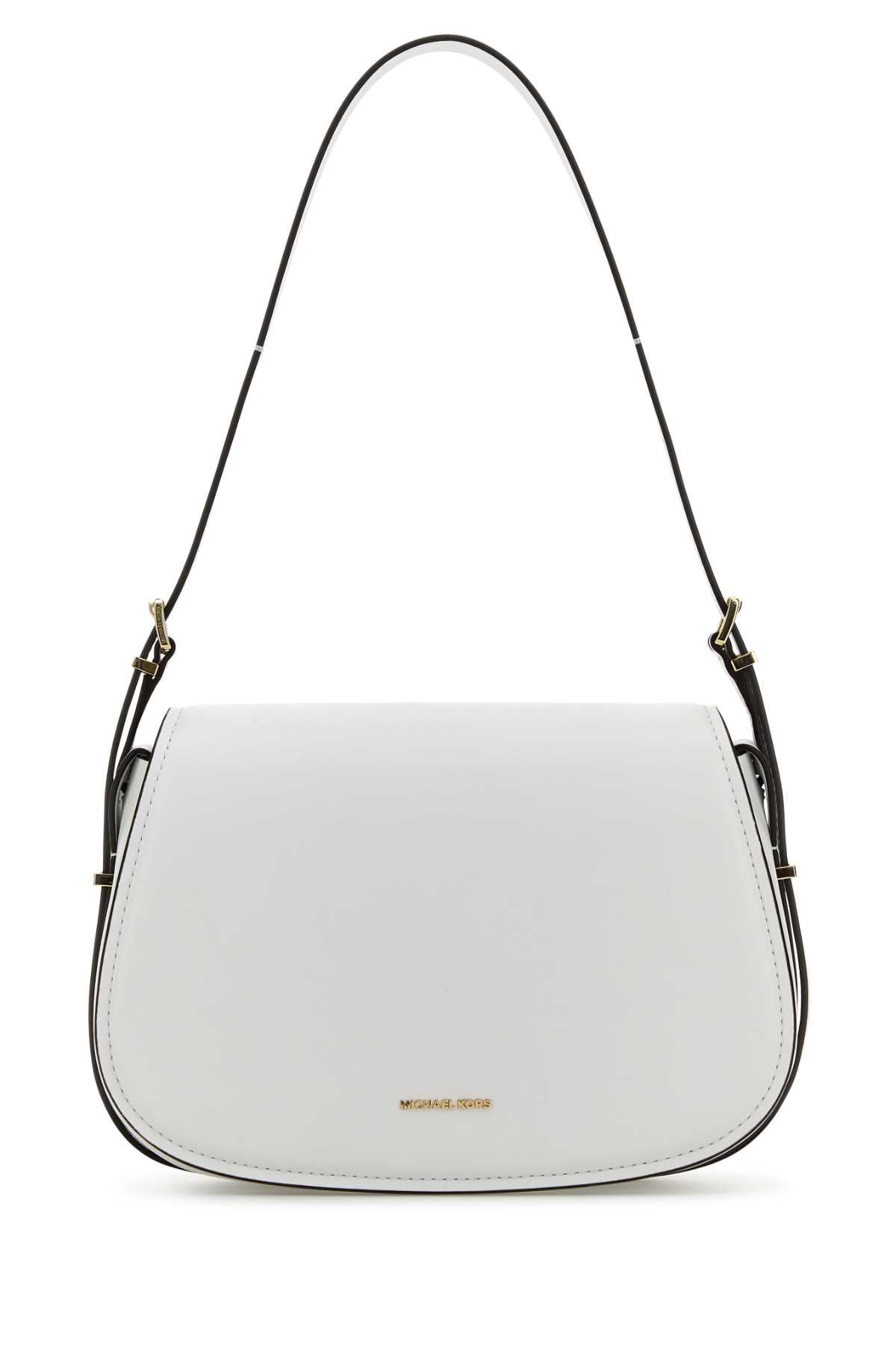 White Leather Moore Shoulder Bag Opticwhite Borse A Mano