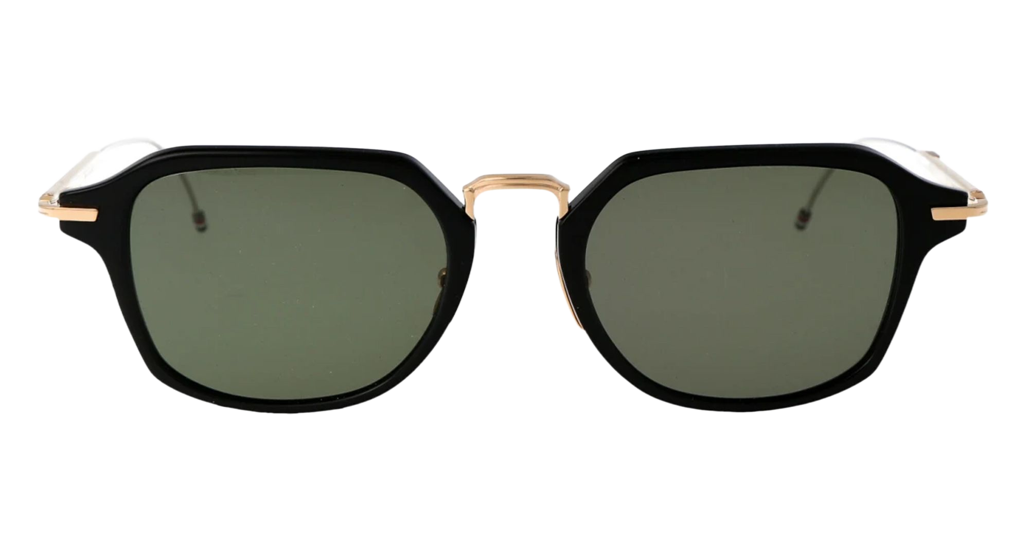 Rectangular - Black Gold Acetate Sunglasses