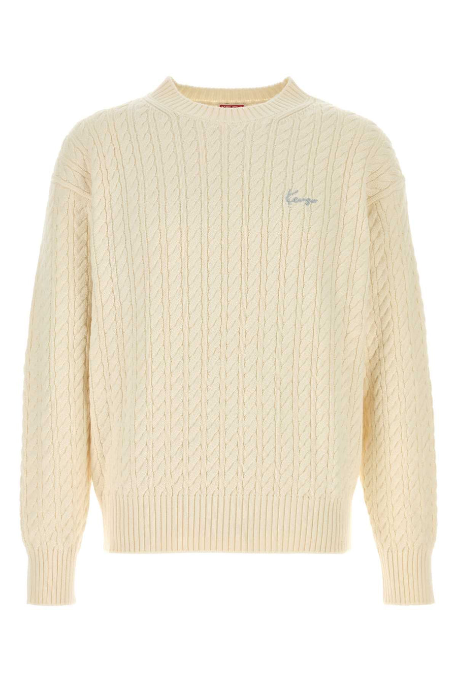 Kenzo Signature 85% Cotton sweater in white