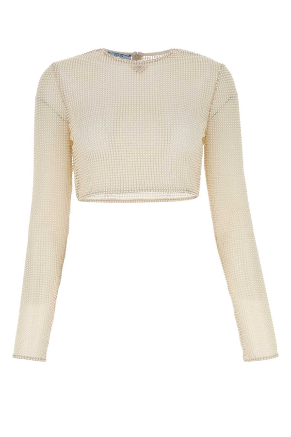 Prada 64% Polyester sweater in white