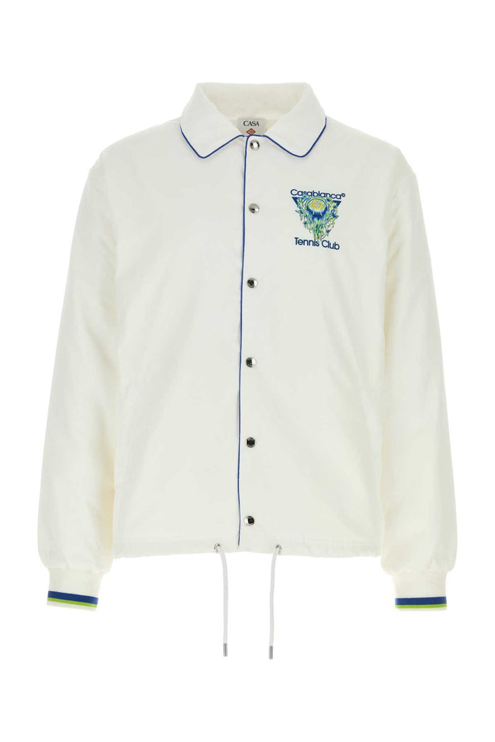 White Polyester Jacket Tennisclubicon Giubbini