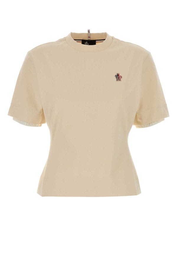 Moncler Grenoble 95% Cotton t-shirt in beige