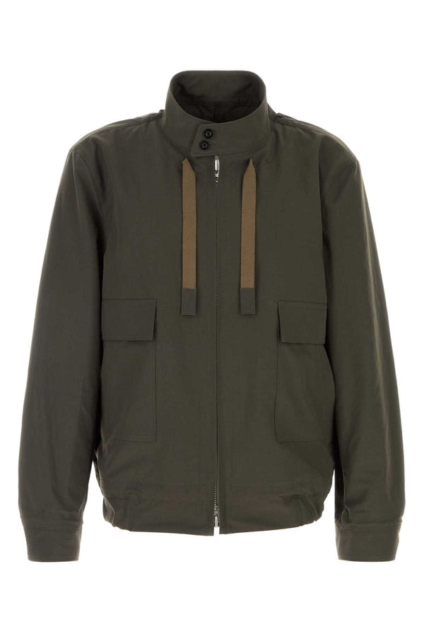 Sacai Blouson Polyester 100% jacket in olive