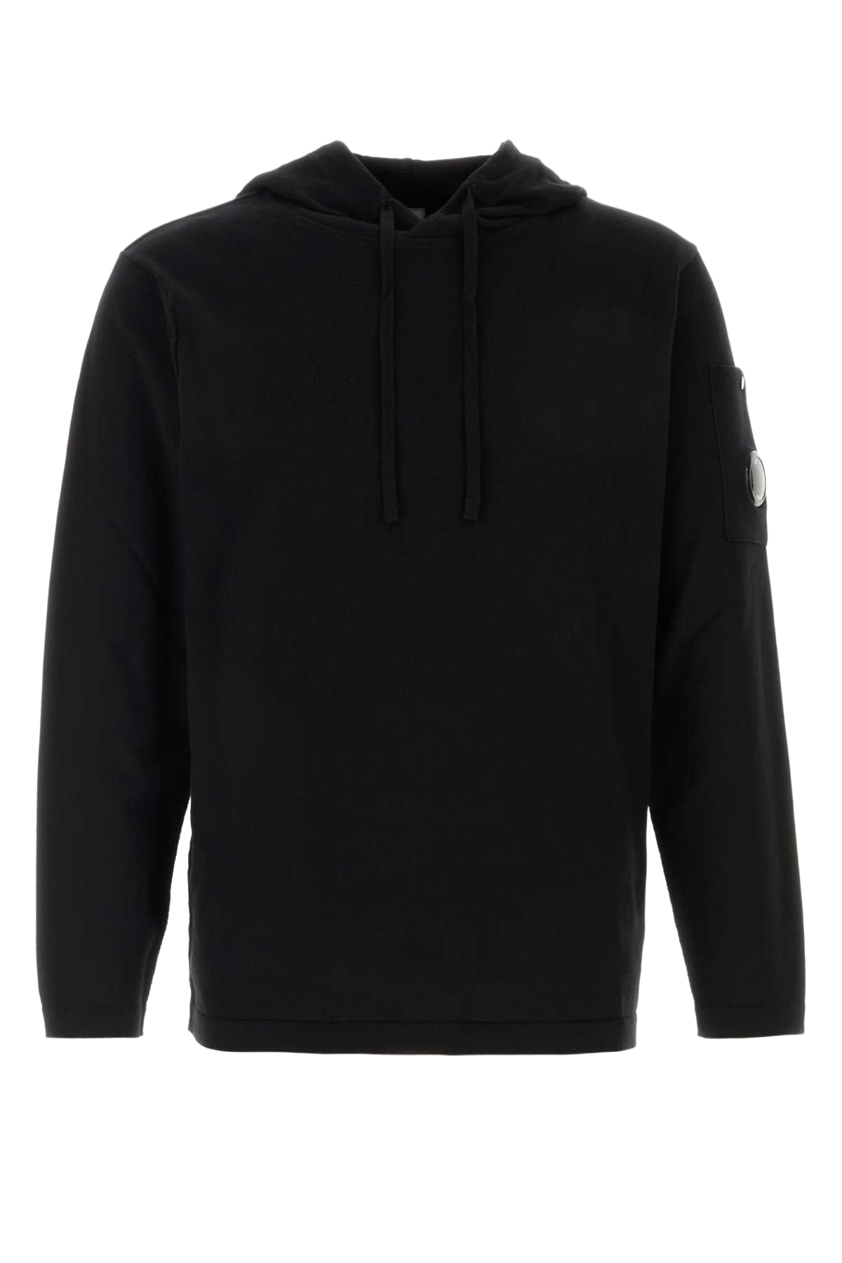 Black Knit Sweatshirt Exterior: Cotton Maglieria