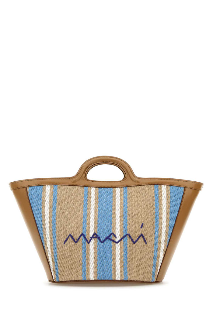 Embroidered Canvas Tropicalia Bucket Bag Cigaropallilywhite Borse A Mano