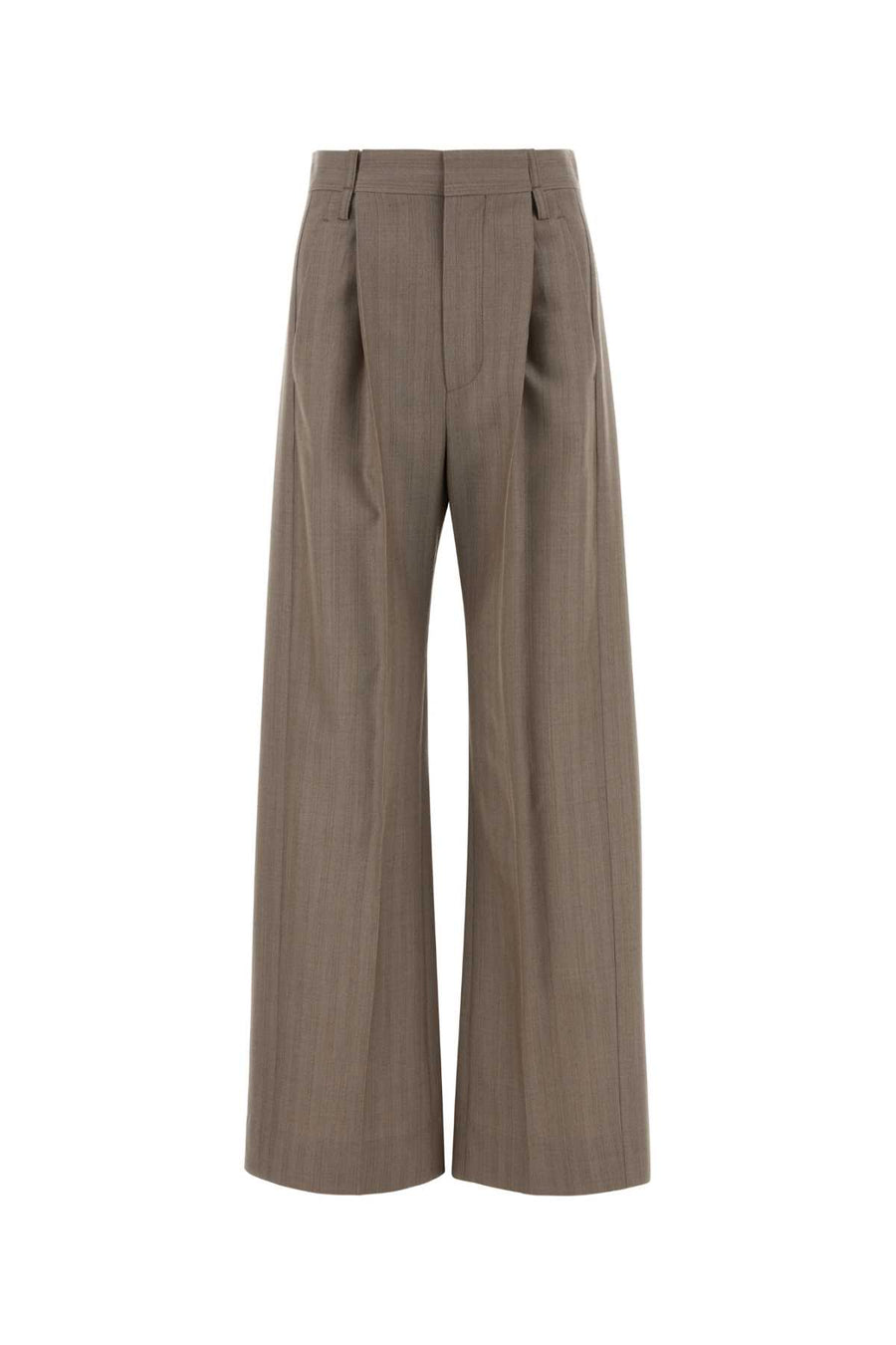 Victoria Beckham 100% Virgin wool trousers in beige