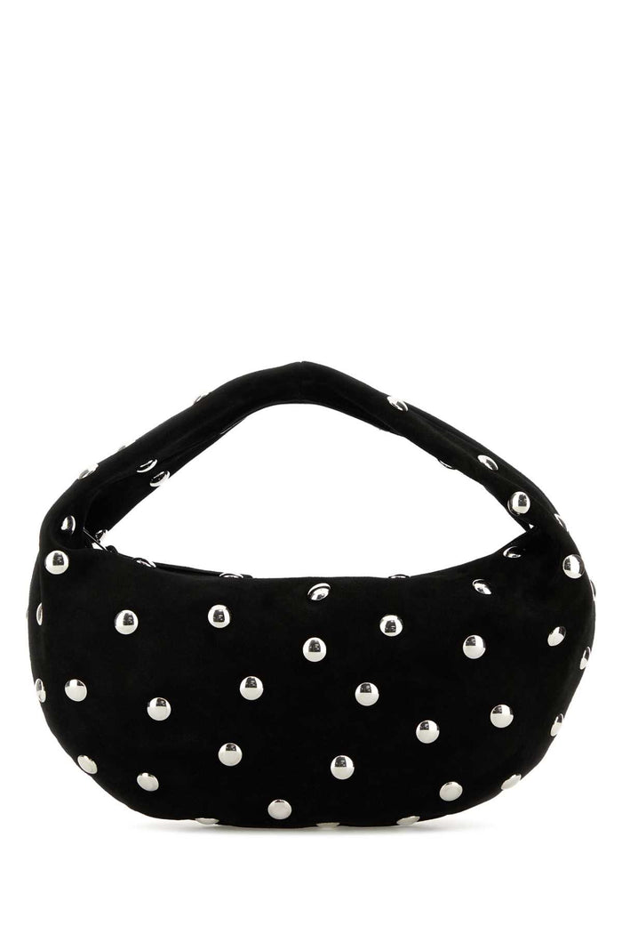 Black Suede Medium Olivia Shoulder Bag Calfskin Borse A Mano