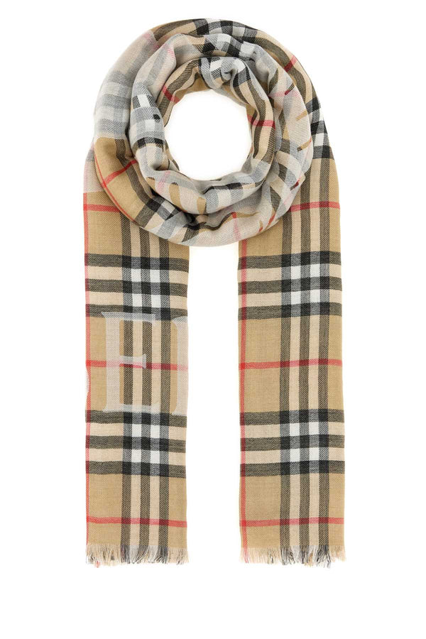 Burberry 52% Wool 48% Silk scarf in beige