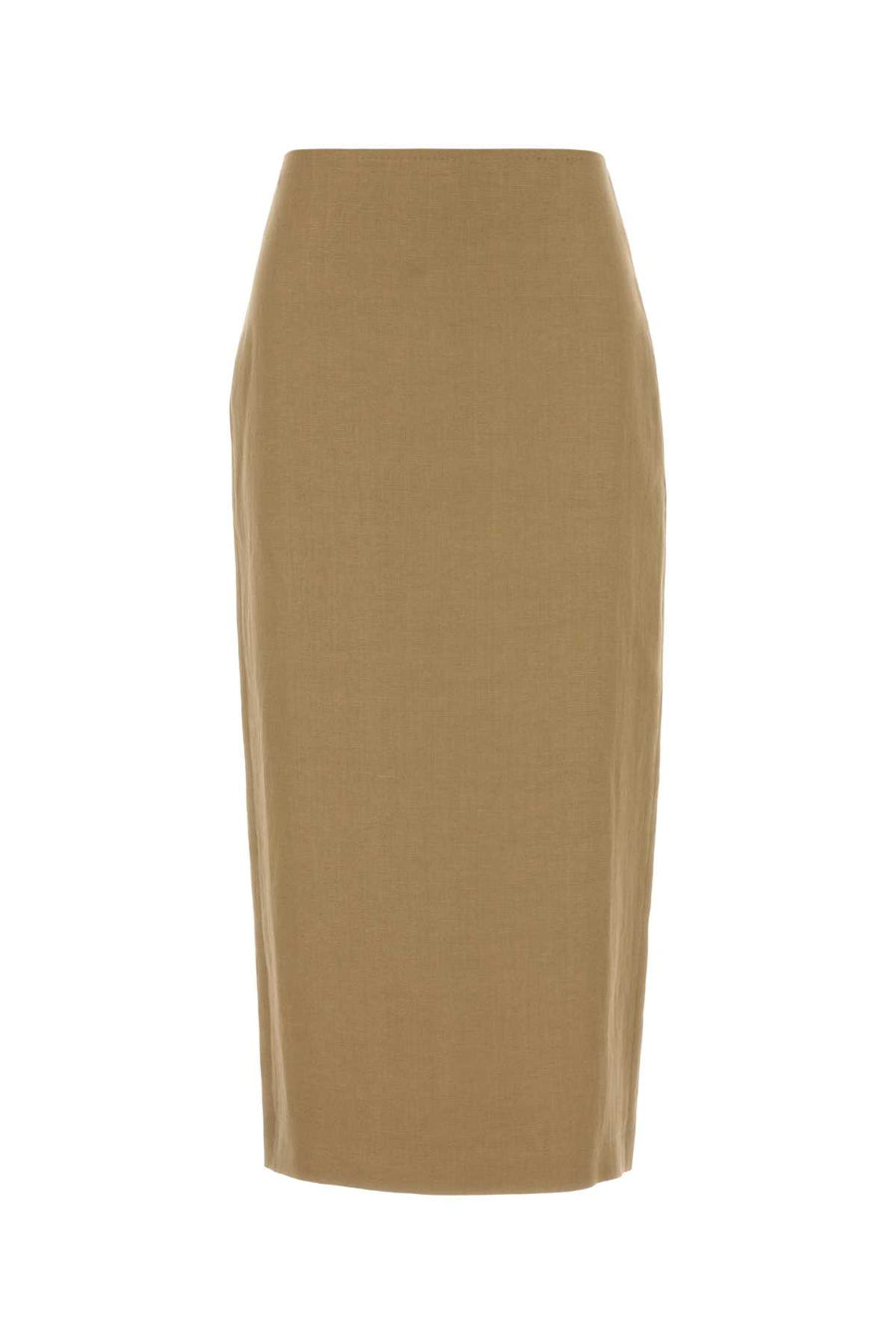 Max Mara Exterior: 100% Linen; Lining: 95% Acetate skirt in beige