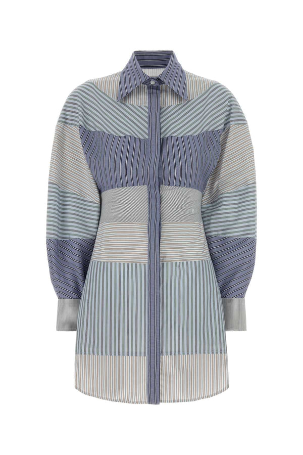 Moschino 100% Cotton shirt dress in blue