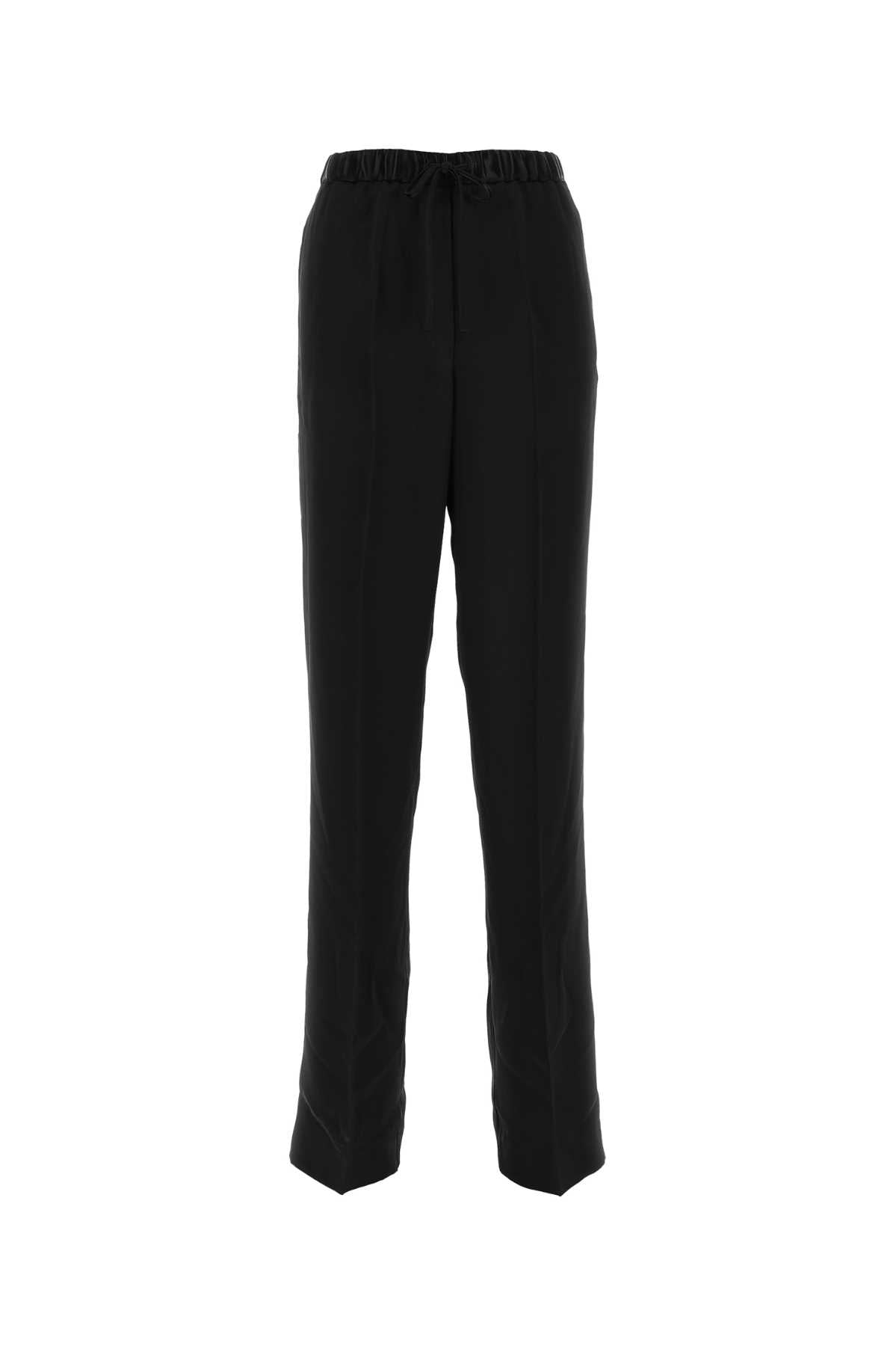 Black Satin Pant 001 Exterior: Viscose Cupro Pantaloni