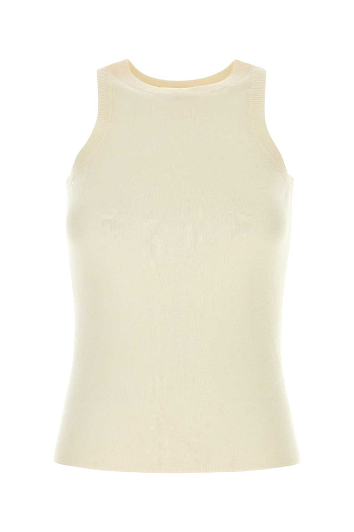 Ivory Cashmere Tank Top Exterior: Maglie