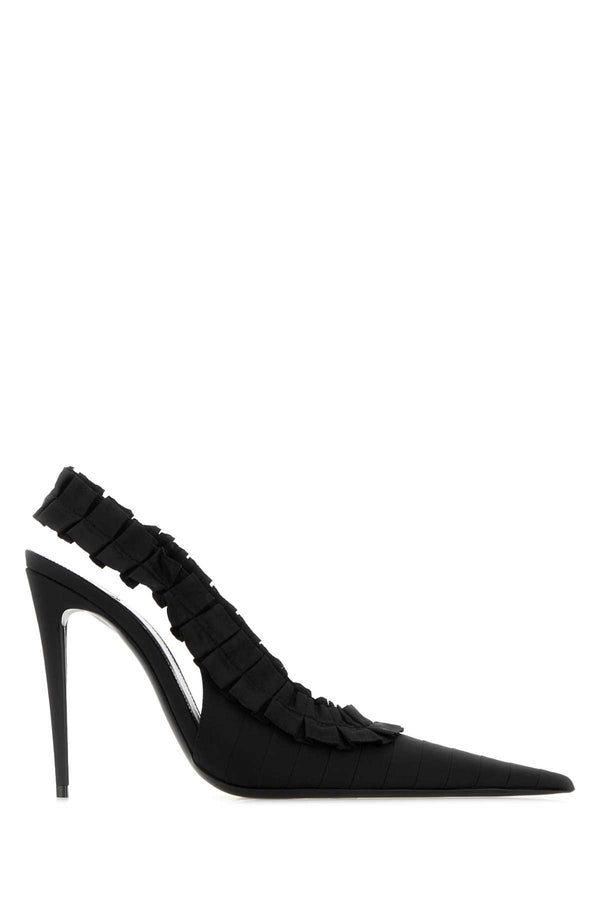 Saint Laurent Benson Exterior: 100% Silk pump in black