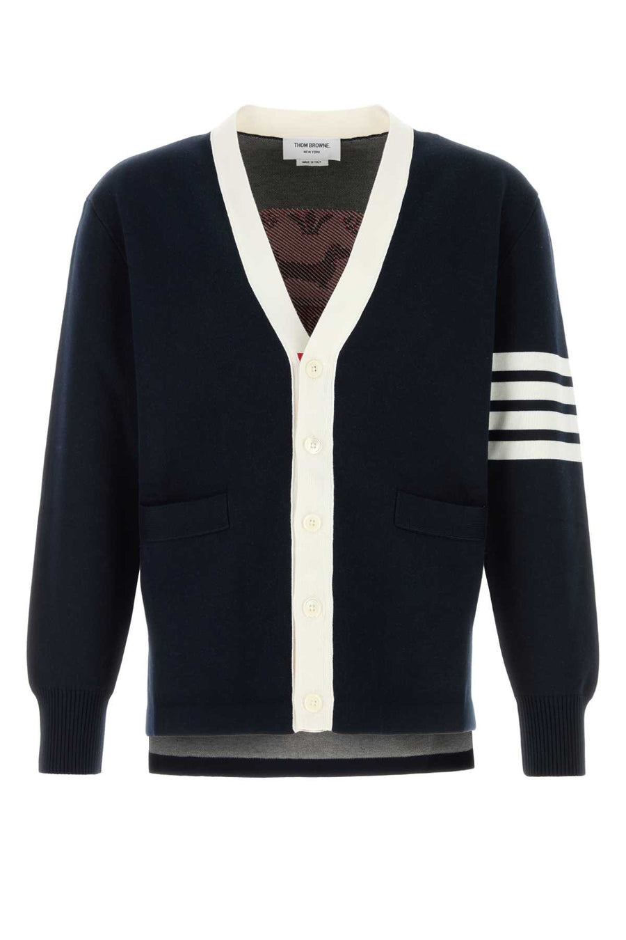Thom Browne 94% Cotton cardigan in navy