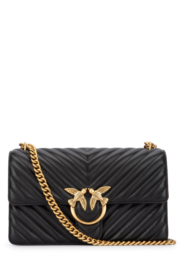 Pinko Tracolla Leather 100%; exterior fabric 50% polyamide 50% polyurethane; lining 100% cotton shoulder bag in black
