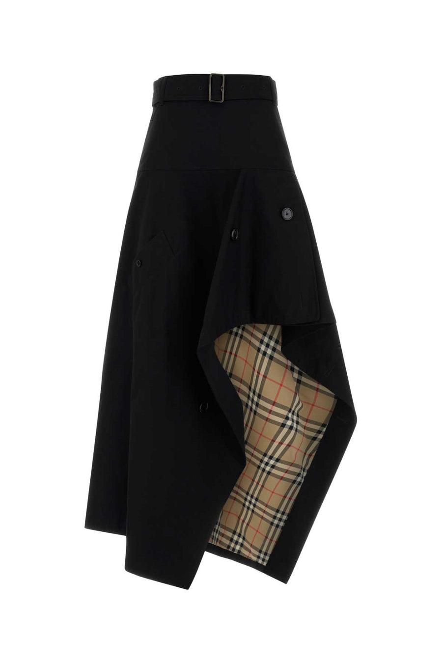Burberry Exterior: 100% Cotton; Lining: 100% Cotton skirt in black