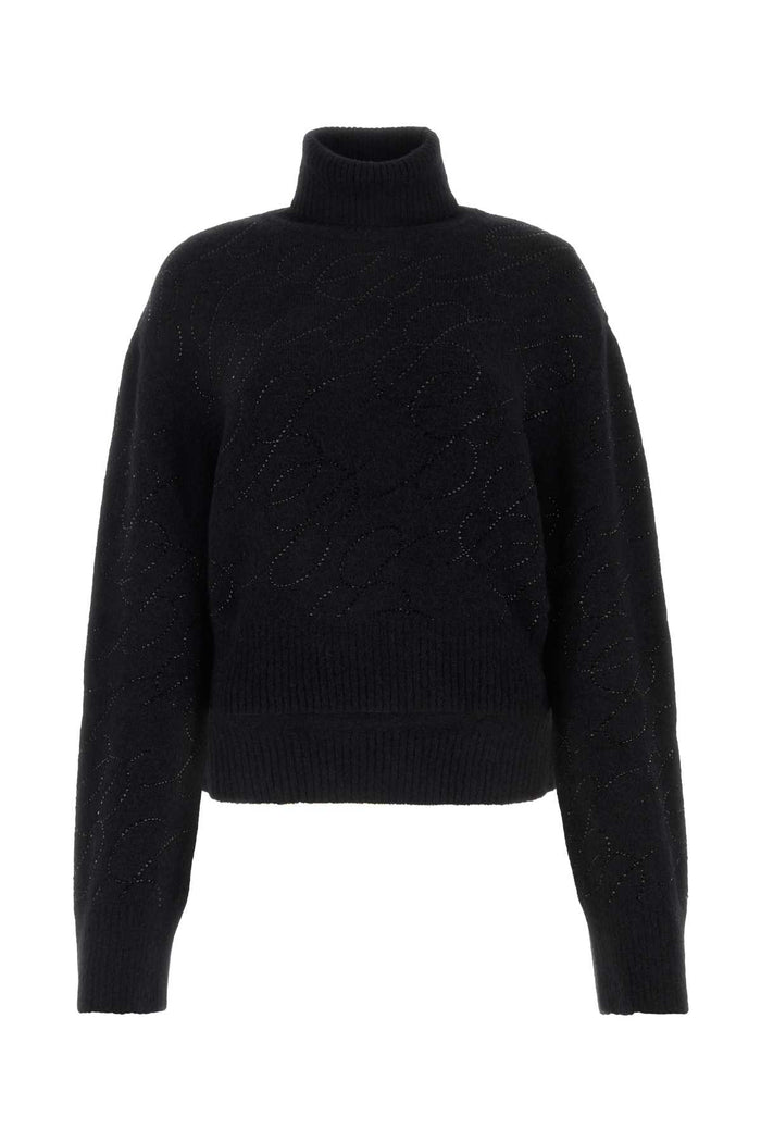 Black Alpaca Blend Sweater Nero Maglieria