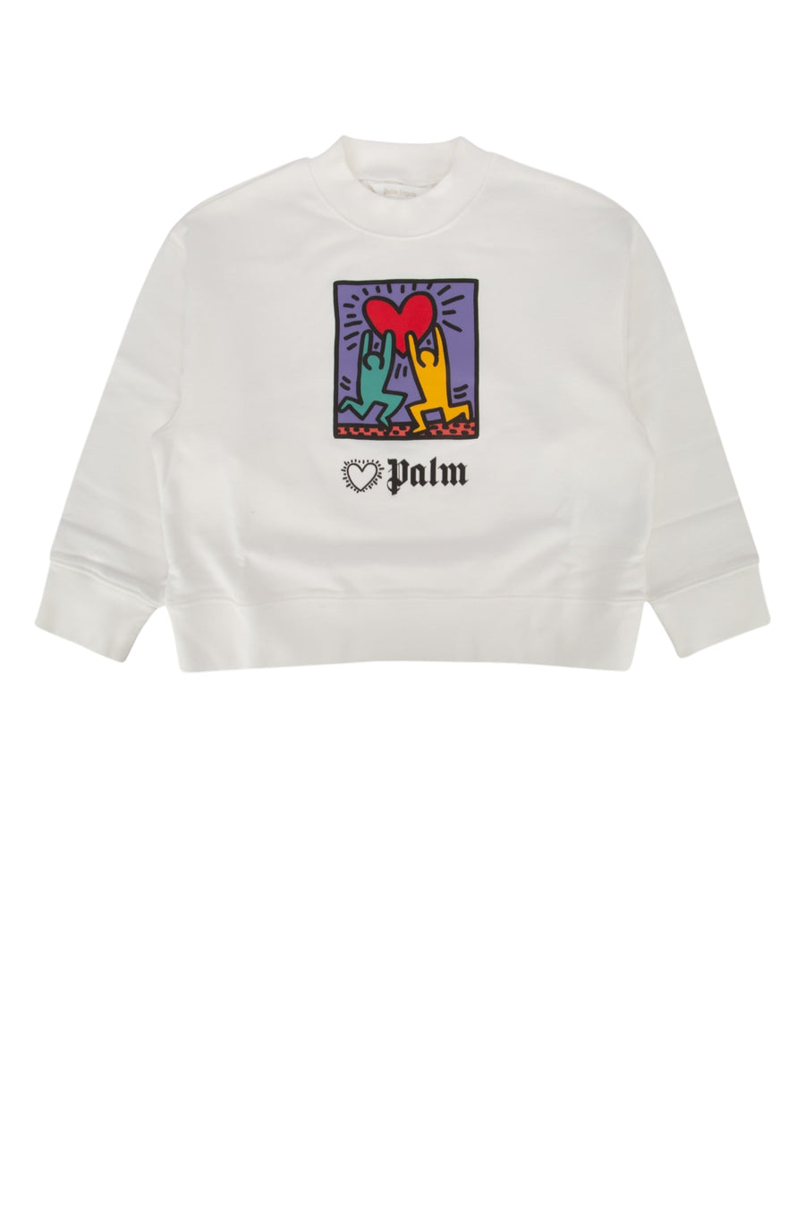 Palm Angels Kids Cotton 100% sweatshirt in white
