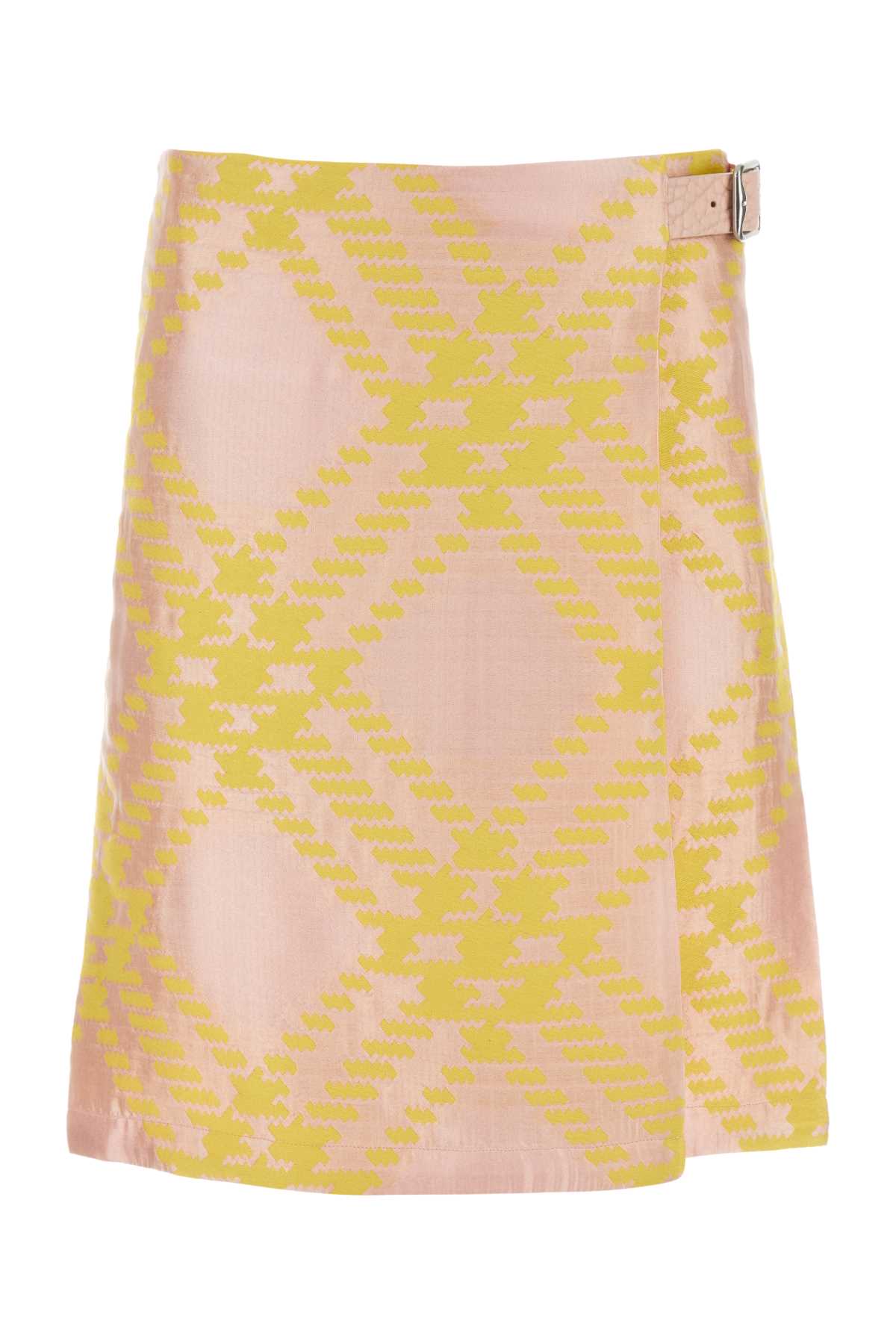 Embroidered Cotton Blend Skirt Sherbetipcheck Gonne