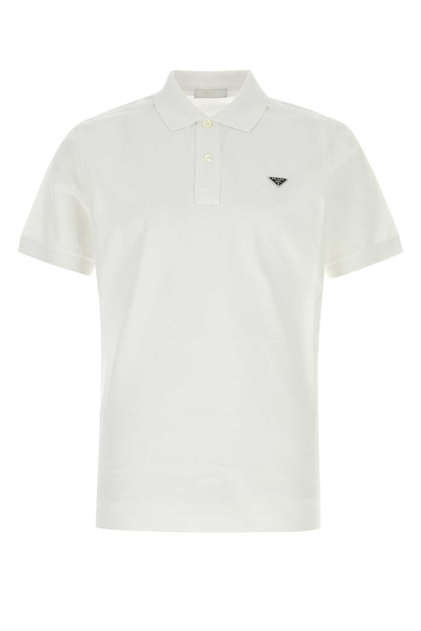 Prada 100% Cotton polo shirt in white